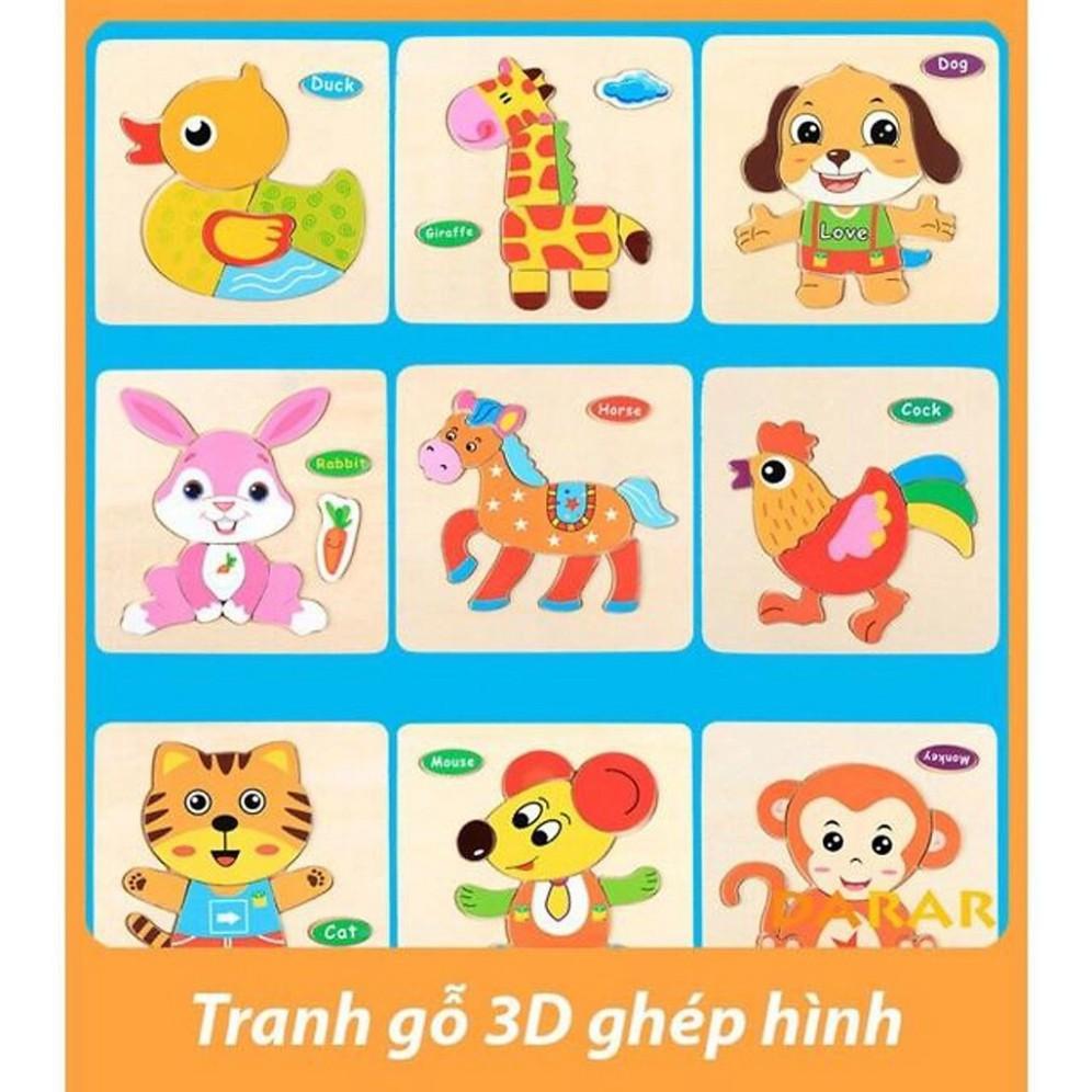 Combo 10 tranh ghép hình nổi