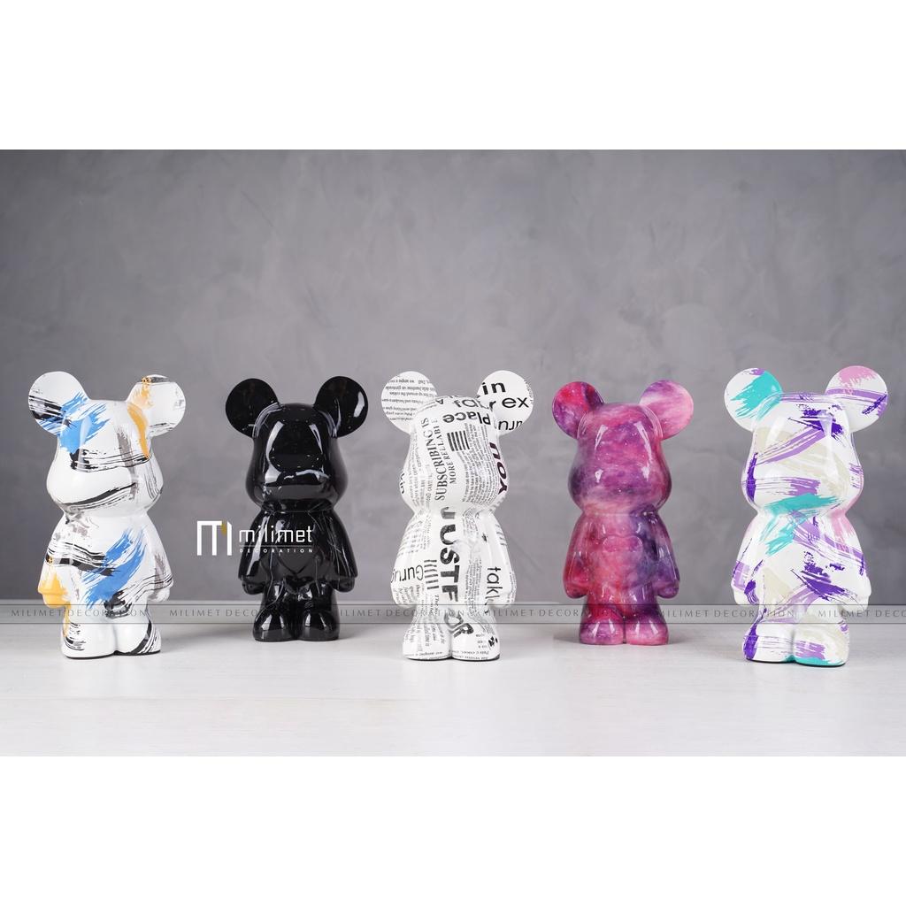 Tượng BearBrick Cao Cấp Milimet Decor 28*14*11 cm (Có sẵn) Size Nhỏ