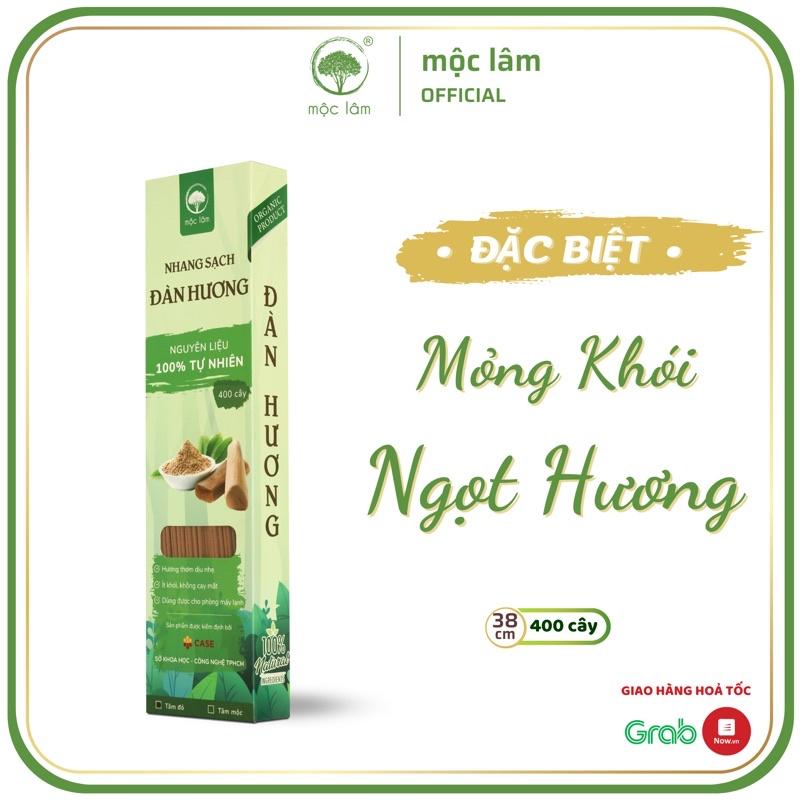 Nhang Sạch Đàn Hương MỘC LÂM 38cm - Ít Khói Ít TÀn - Hương thơm dịu ngọt - Nhang Tự Nhiên