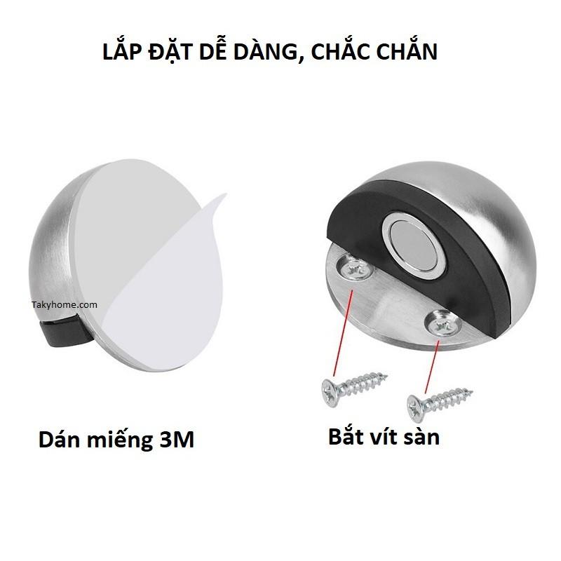 Chặn Cửa Bán Nguyệt, Chặn Cửa Nam Châm Gắn Sàn Giúp Hạn Chế Va Đập Cho Cánh Cửa, An Toàn Cho Trẻ Nhỏ, TakyHome 1200