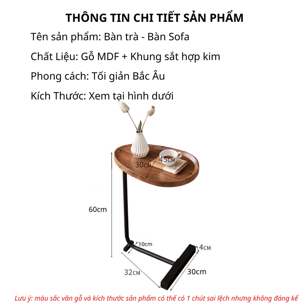 Bàn cà phê Farmhouse Accent Blister, C Tea Table, Oval Living Room Sofa Table
