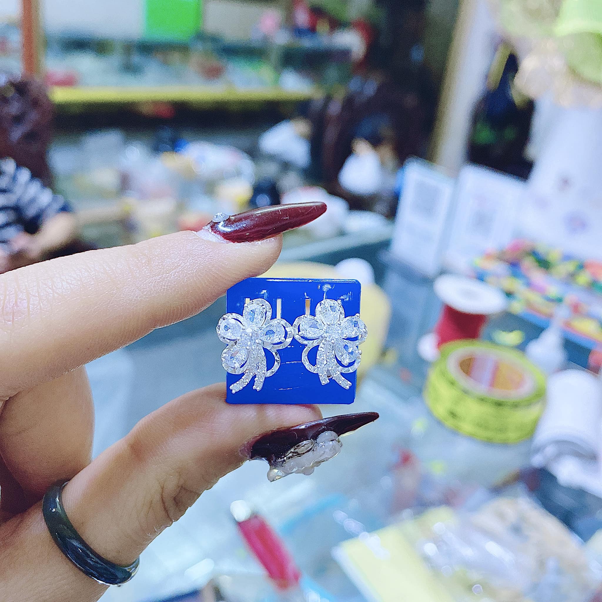 Bông tai bạc thời trang cao cấp chất liệu bằng bạc Ý SA0106 - Bạc trang sức PKG
