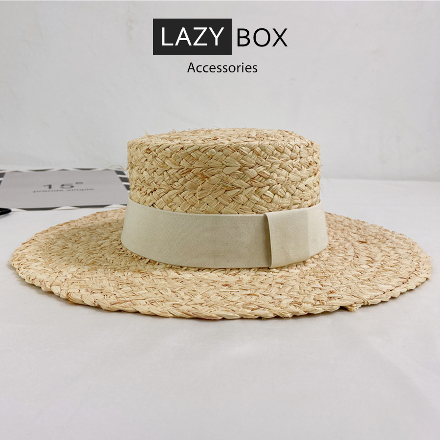 Nón cói, mũ cói đi biển chất liệu RAFFIA  điệu đà