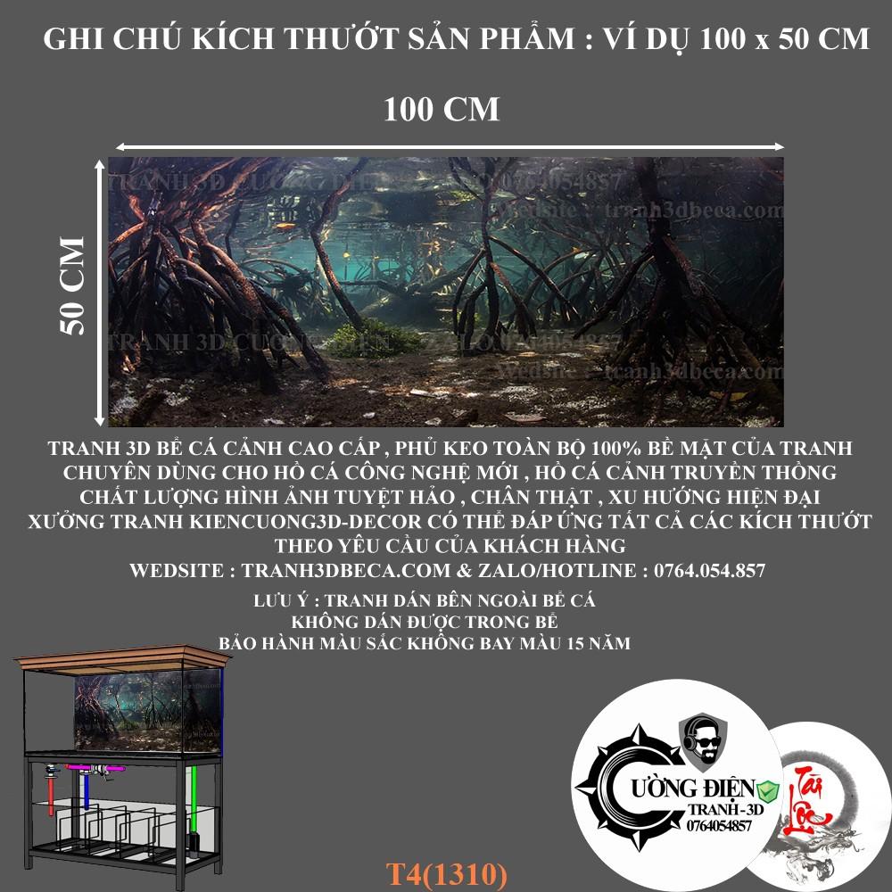 Tranh dán bể cá 3d nhiều kích thướt