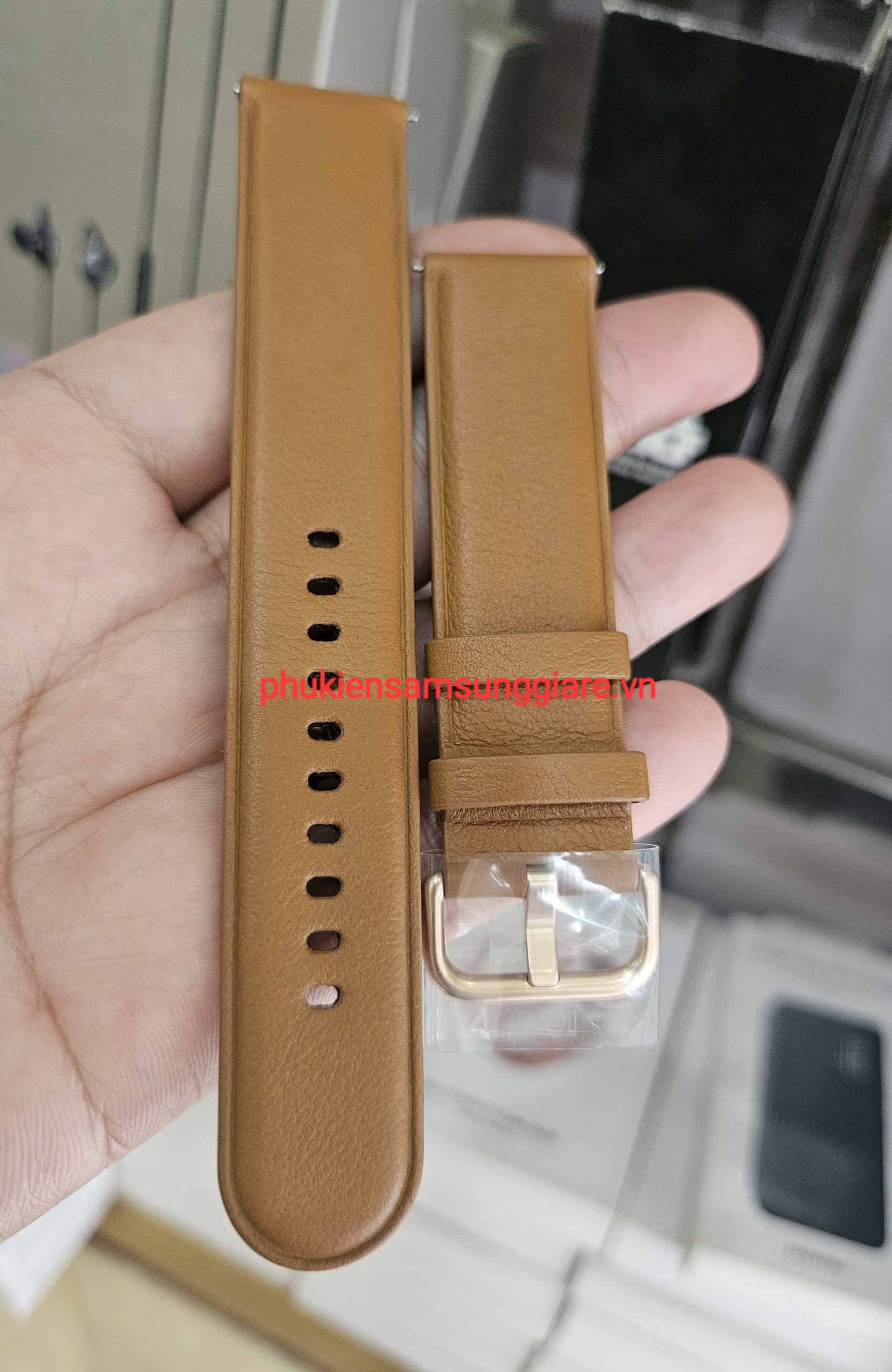 Dây da Đồng hồ Samsung size 20mm (dây Dùng cho được Active2/ watch 4/watch 5/watch 6) Hàng Chính hãng