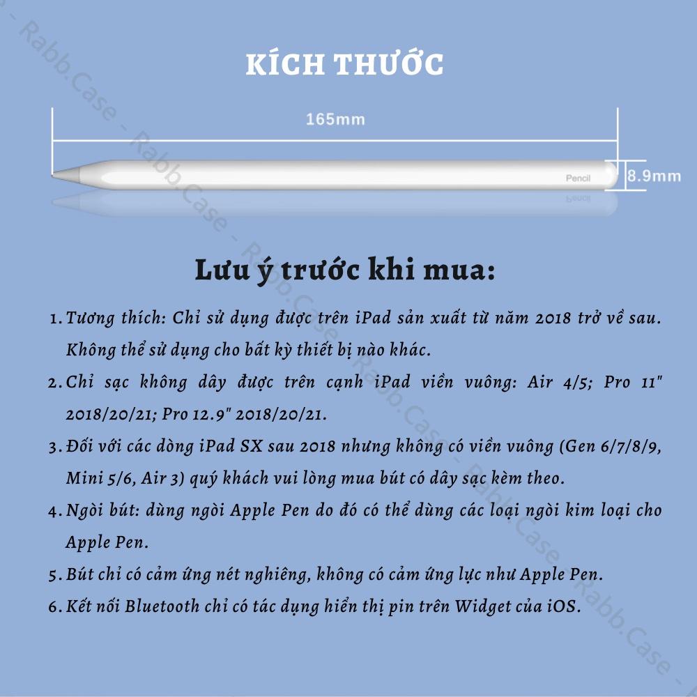 Bút cảm ứng chống chạm nhầm, vẽ nét nghiêng, sạc không dây cho Tablet Táo cạnh vuông, thay được ngòi kim loại