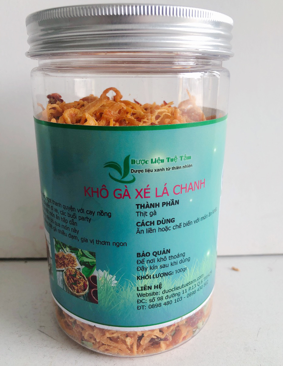 Khô gà xe lá chanh loại thượng hạng cay té lưởi (500gr)