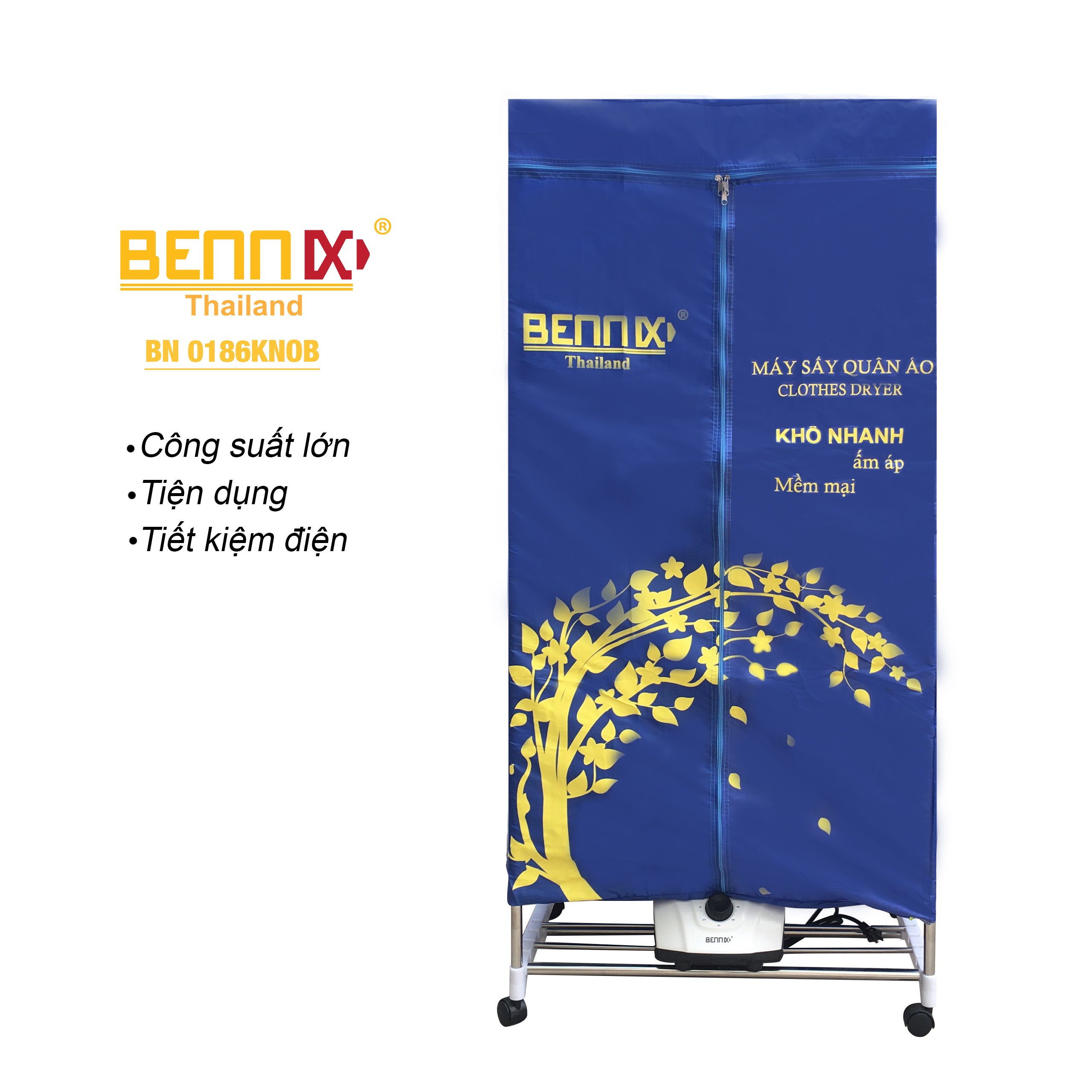 Máy sấy quần áo Bennix BN-0186KNOB- Hàng Chính Hãng