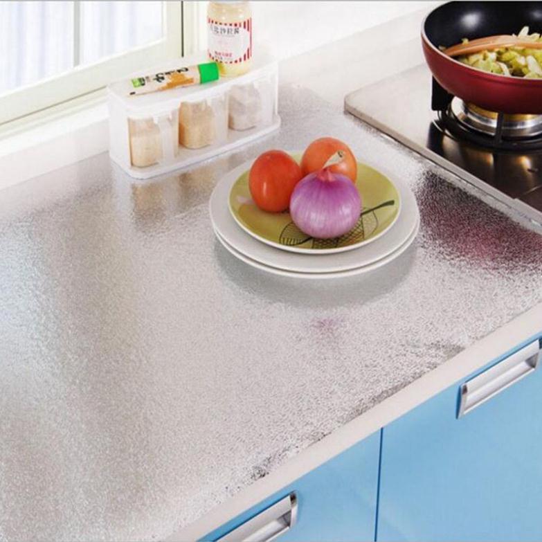 Cuộn giấy dán bếp tráng nhôm chống thấm 01200-giấy bạc dán bếp
