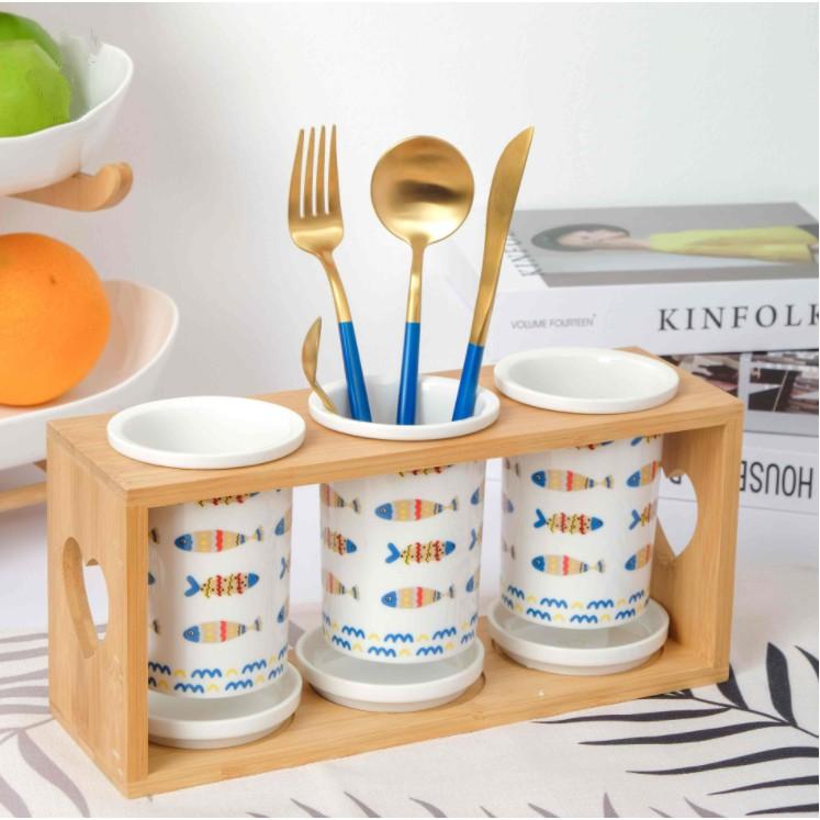 LỌ ĐỰNG ĐŨA JAPANESE FISH trang trí nhà cửa