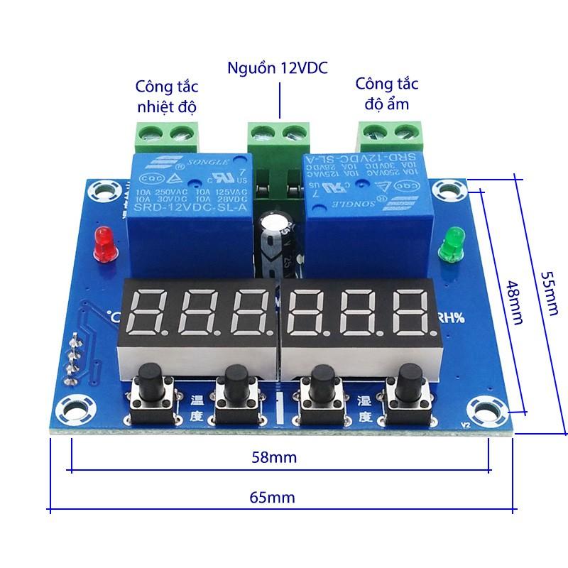 CÔNG TẮC CẢM BIẾN ĐỘ ẨM VÀ NHIỆT ĐỘ 2 TRONG 1 XH-M452 VỚI ĐẦU CẢM BIẾN RỜI