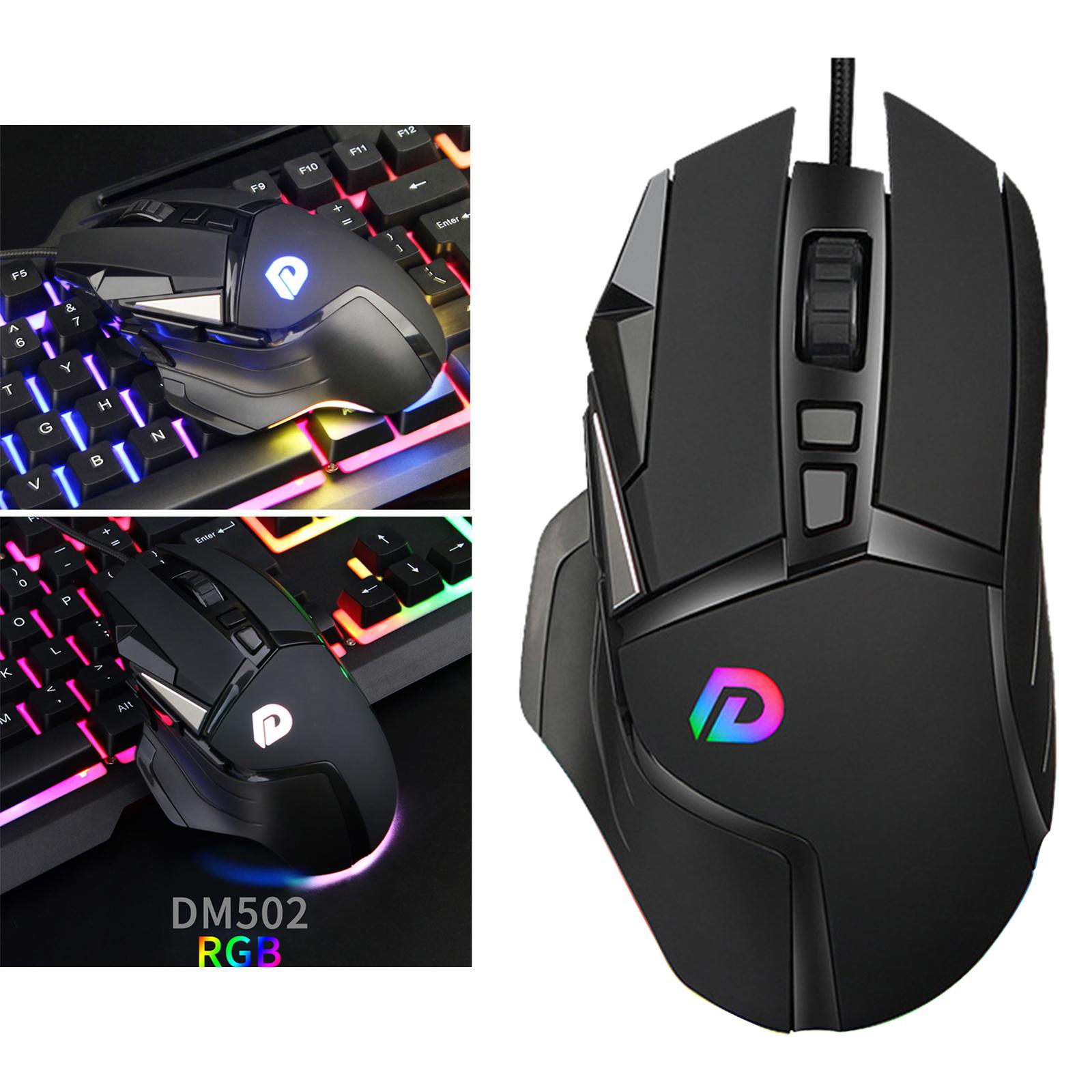 Gaming Mouse USB Computer Mouse RGB Backlit for Laptop Desktop