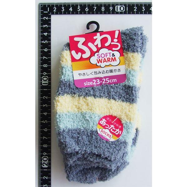 Tất nữ cổ lửng họa tiết viền acrylic Soft Warm 23-25cm - Hàng nội địa Nhật Bản nhập khẩu chính hãng