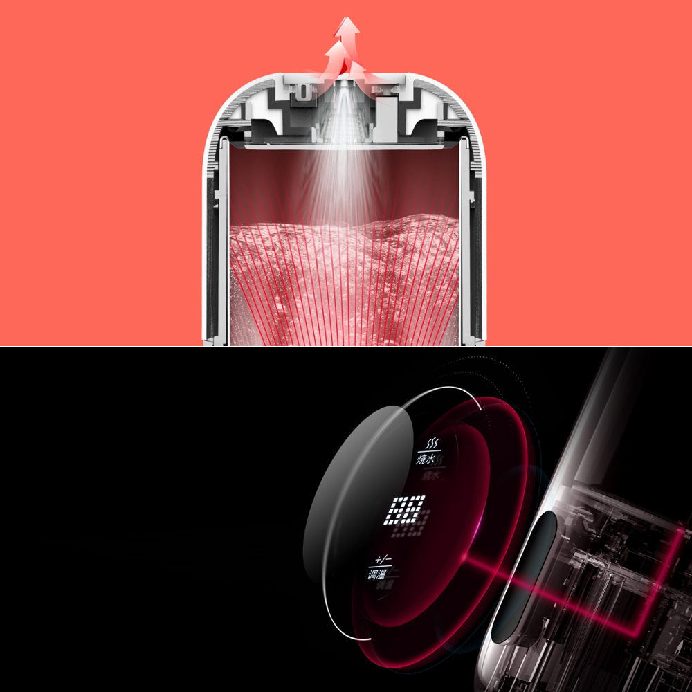 Xiaomi DEERMA Bình Giữ Nhiệt Đun Siêu Tốc Điều Khiển Cảm Ứng 350 Ml