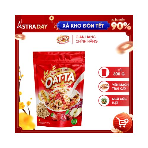 Ngũ cốc Yến mạch trái cây Oatta túi 300g