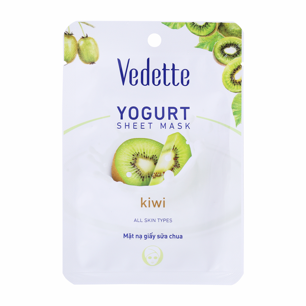 Mặt Nạ Giấy Sữa Chua Vedette Kiwi 22ML