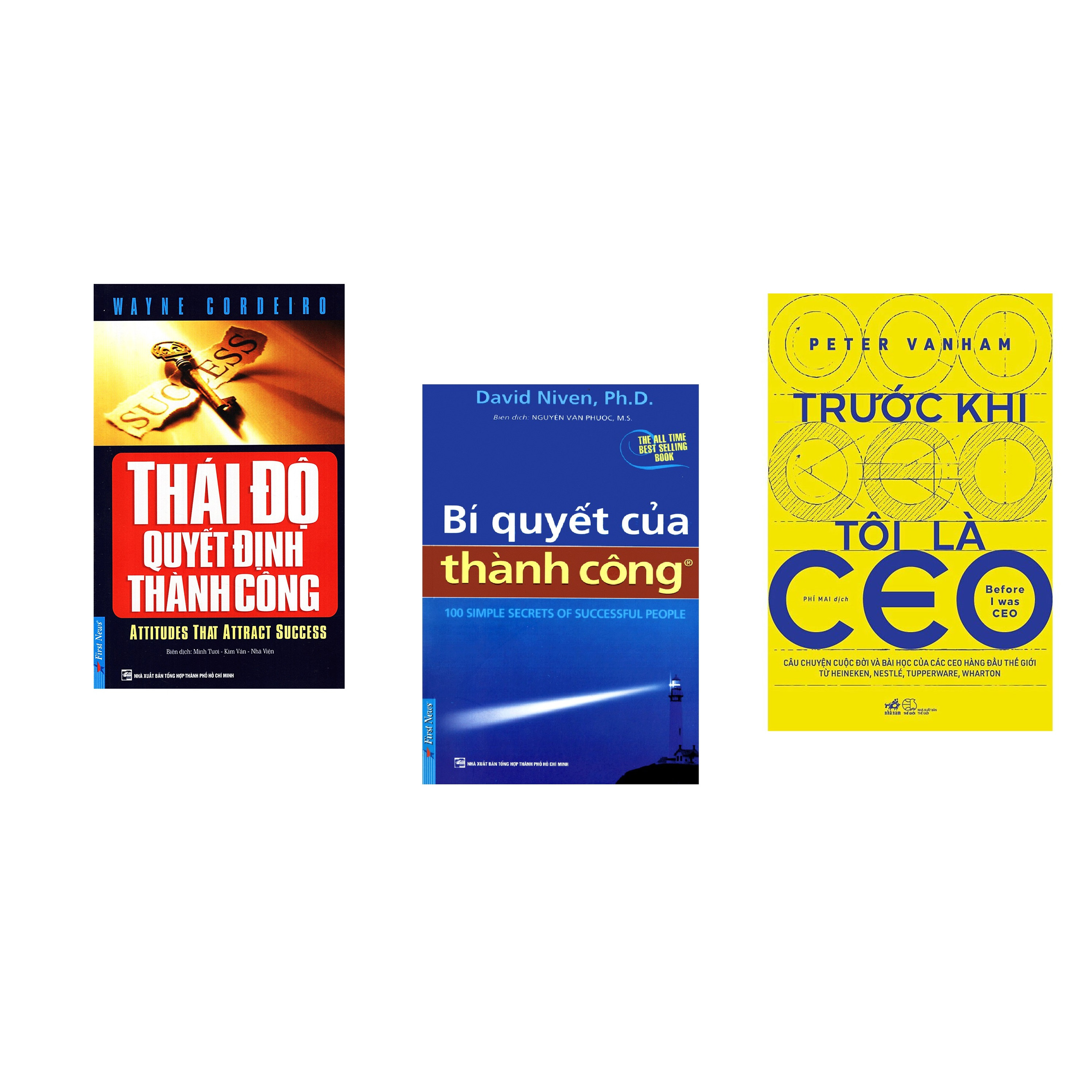 Combo 3 cuốn sách: Thái Độ Quyết Định Thành Công + Bí Quyết Của Thành Công + Trước khi tôi là CEO