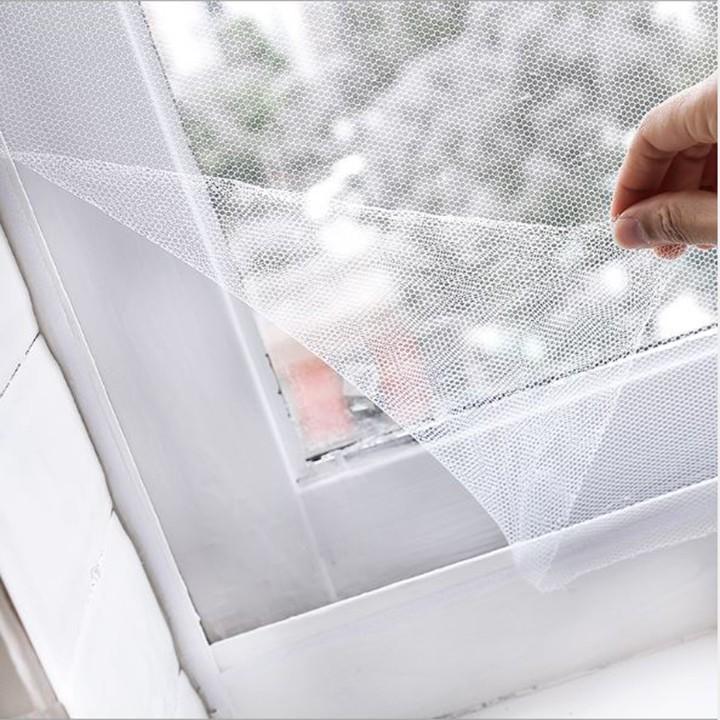 Lưới chống muỗi sợi vải siêu nhỏ treo cửa sổ, lưới chống côn trùng bảo vệ gia đình FAMAHA