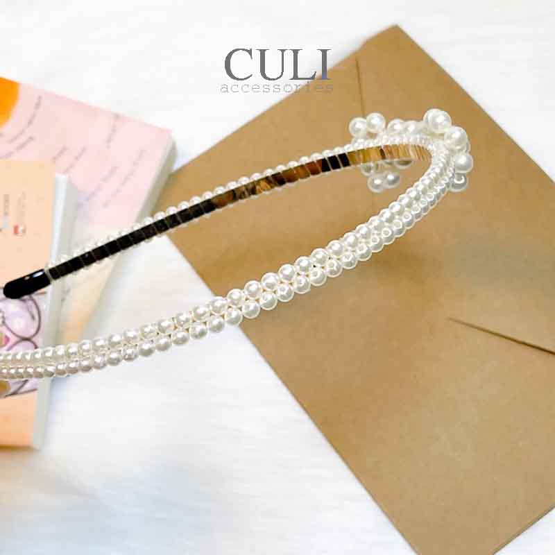 Băng đô cài tóc đính ngọc trai nhân tạo, nhiều mẫu xinh xắn style Hàn Quốc - Culi accessories