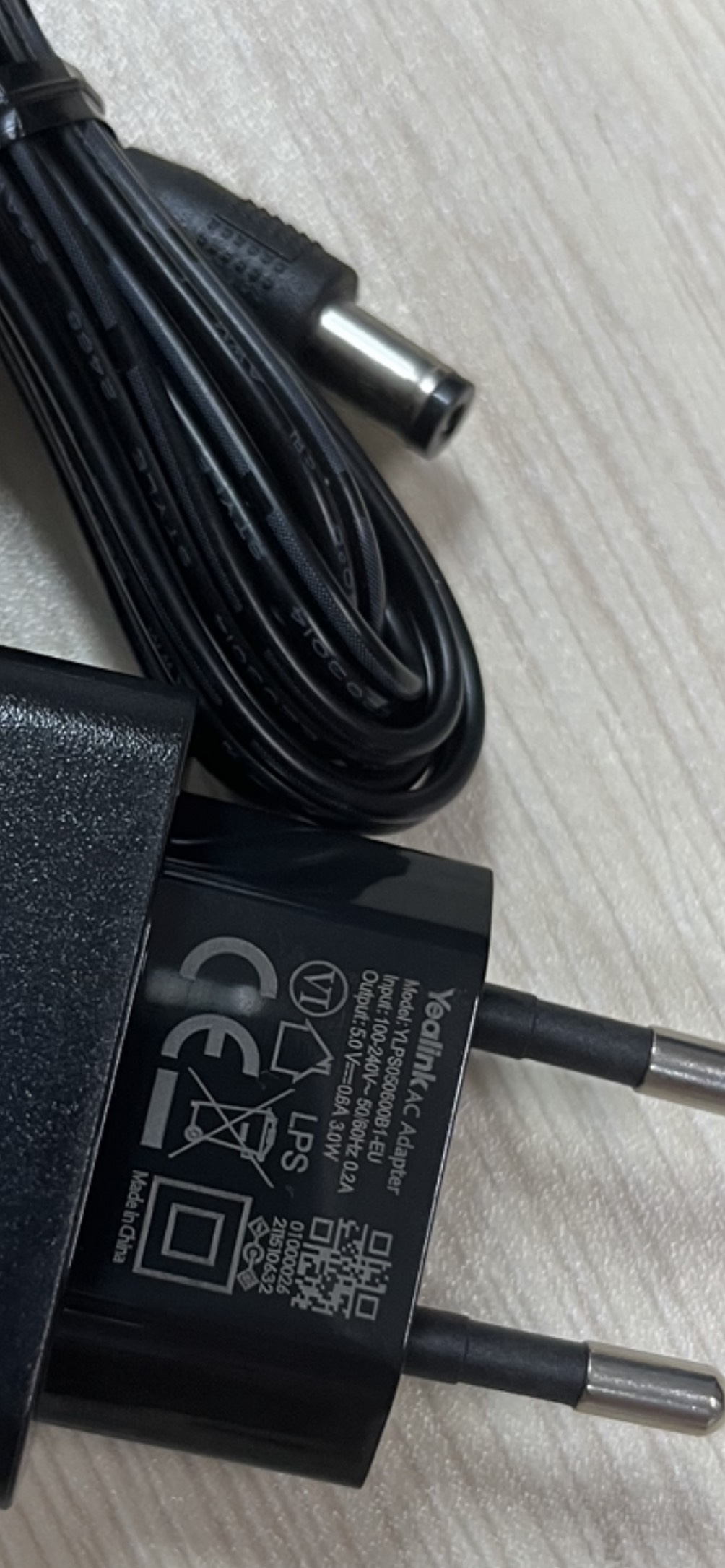 Cục nguồn hàng chính hãng Yealink AC. Adapter YLPS050600B1-EU 5.0V 0.6A