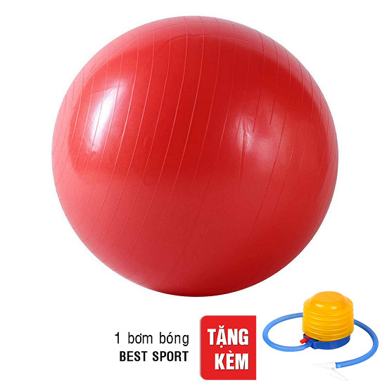 Bóng Tập Yoga Trơn Best Sport DK065 (65cm) - Màu Ngẫu Nhiên + Tặng Kèm Bơm