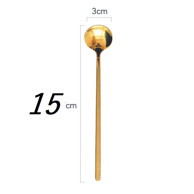 Muỗng Inox 304 vàng quý tộc nhiều kích thước LEON-001