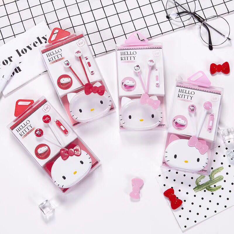 Tai Nghe Hình Mèo Hello Kitty Dễ Thương 3.5mm Cho Điện Thoại, Mp3, Laptop