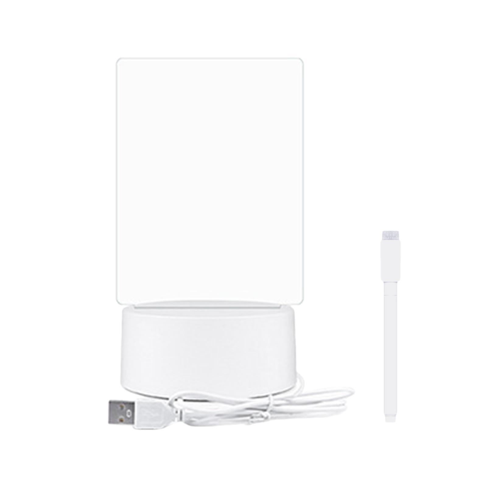 Acrylic Drying Erase Board with Light up USB Glow Memo Board for Cafe Home Office