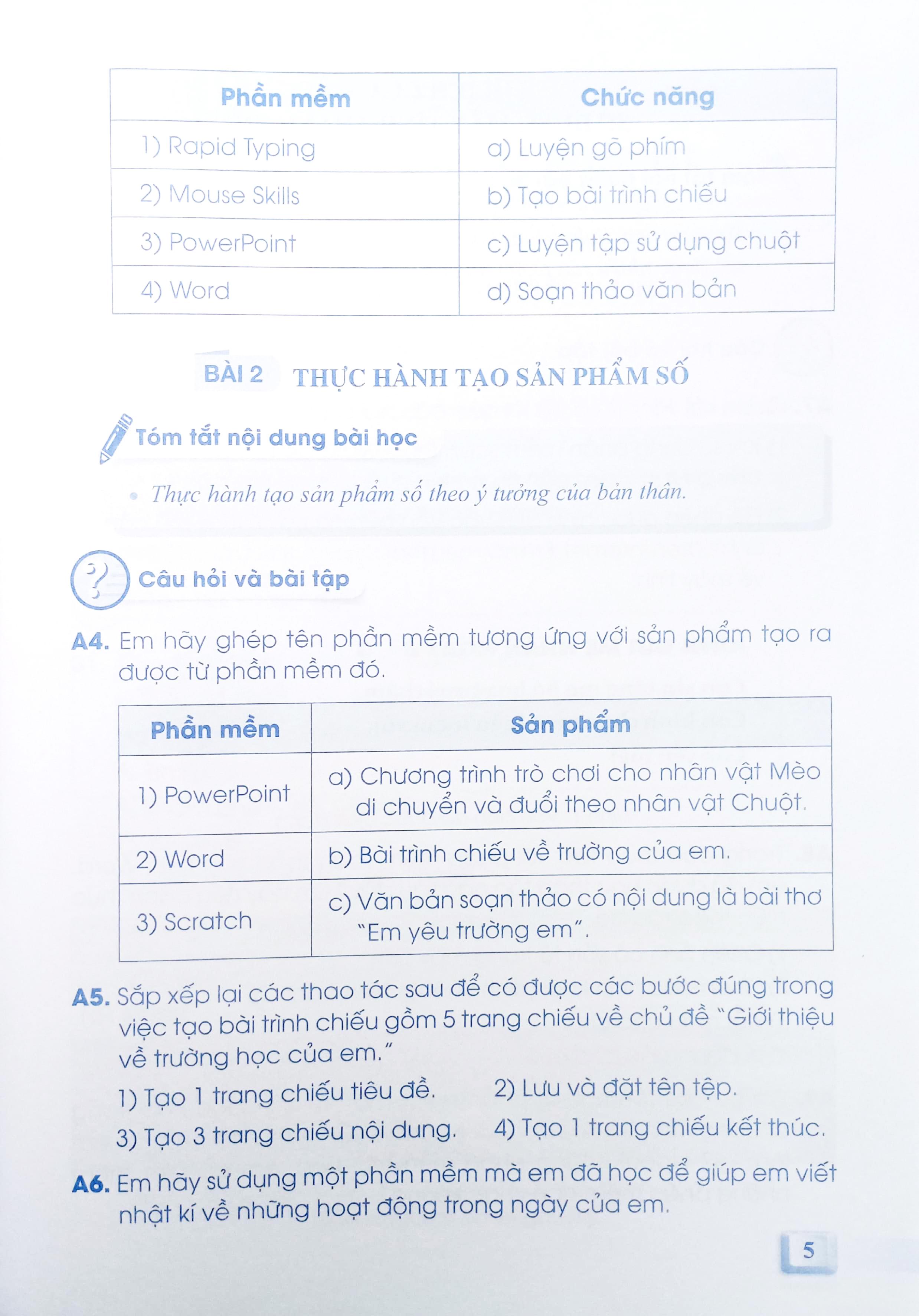 Bài Tập Tin Học 5 (Cánh Diều) (Chuẩn)