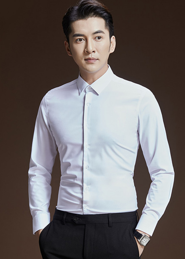 Aó sơ mi trơn TITISHOP SM1117 Trắng