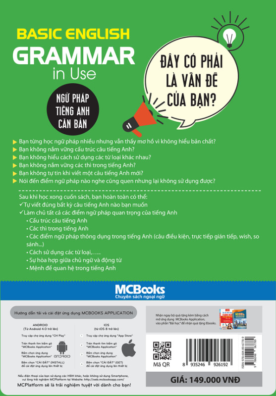 Ngữ pháp tiếng anh căn bản - bìa xanh 1 màu