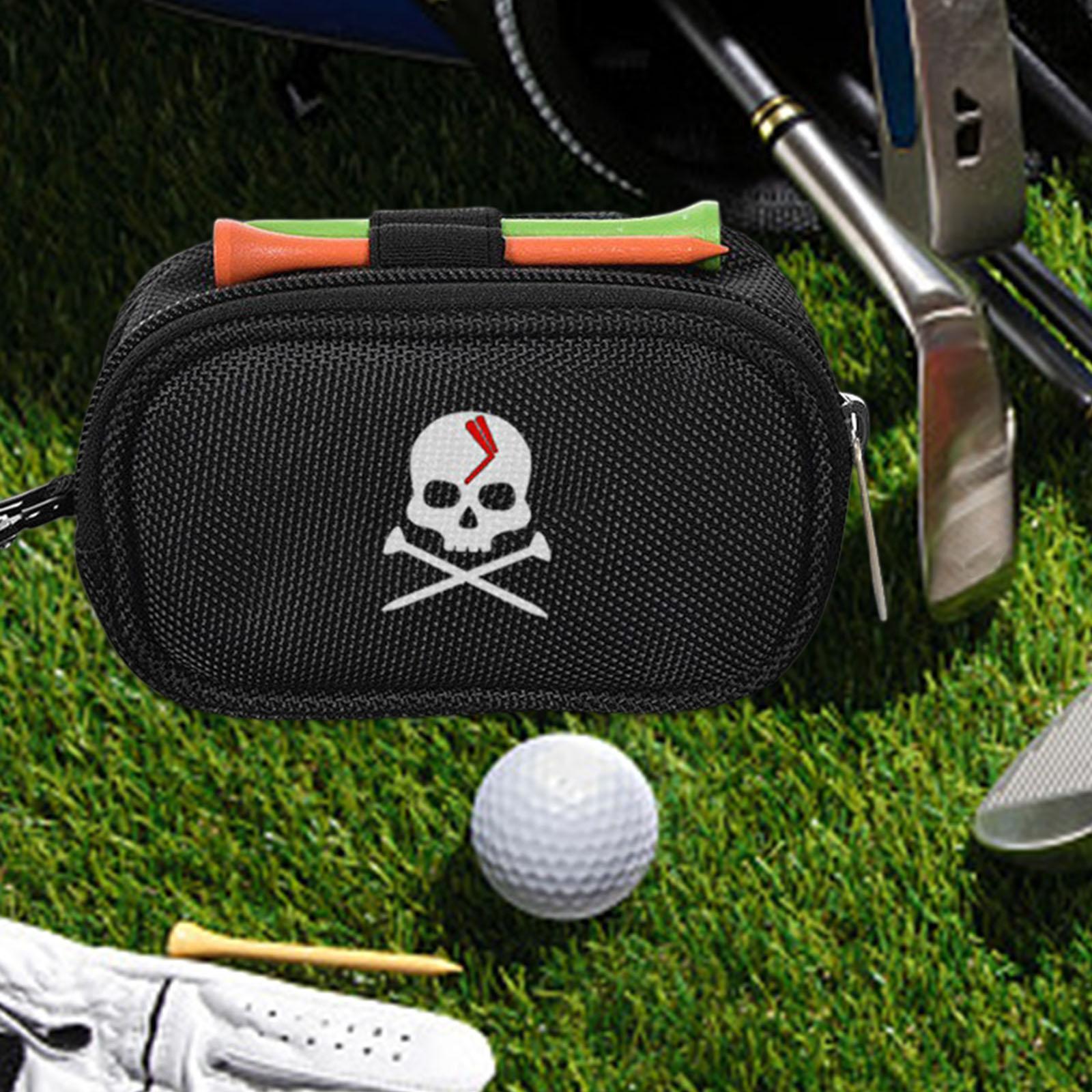 3x Golf Ball Pouch Holder Belt Golf Ball with Zipper And Tees Golf Club