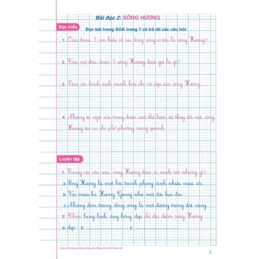 Sách - Vở Ô Li Bài Tập Tiếng Việt Lớp 3 - Tập 2 - Bám Sát SGK Cánh Diều - Hồng Ân