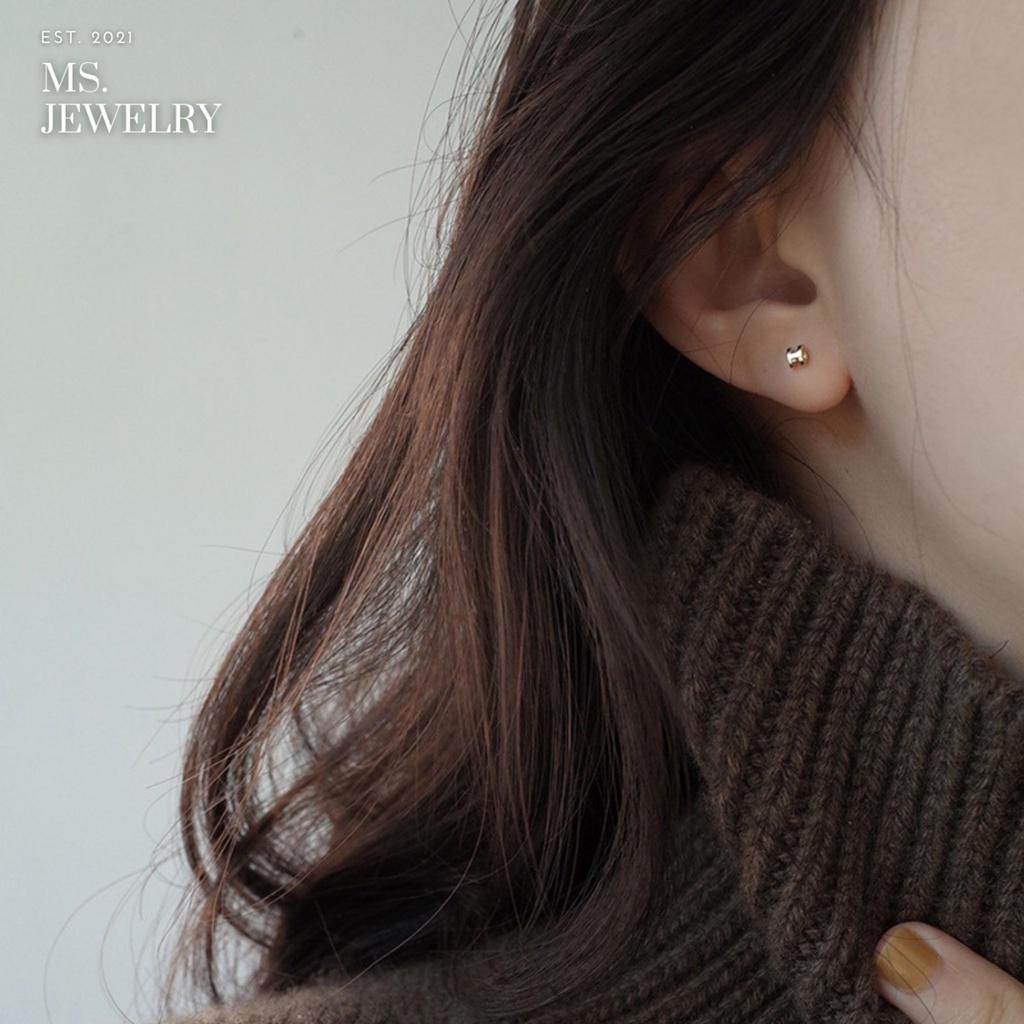 Khuyên Tai Bạc S925 HM Đính Đá Cubic Zirconia KS02