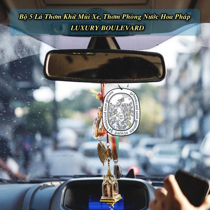 Combo 5 Lá Thơm nước hoa Pháp LUXURY BOULEVARD Khử mùi xe Thơm Phòng ️ FREESHIP ️