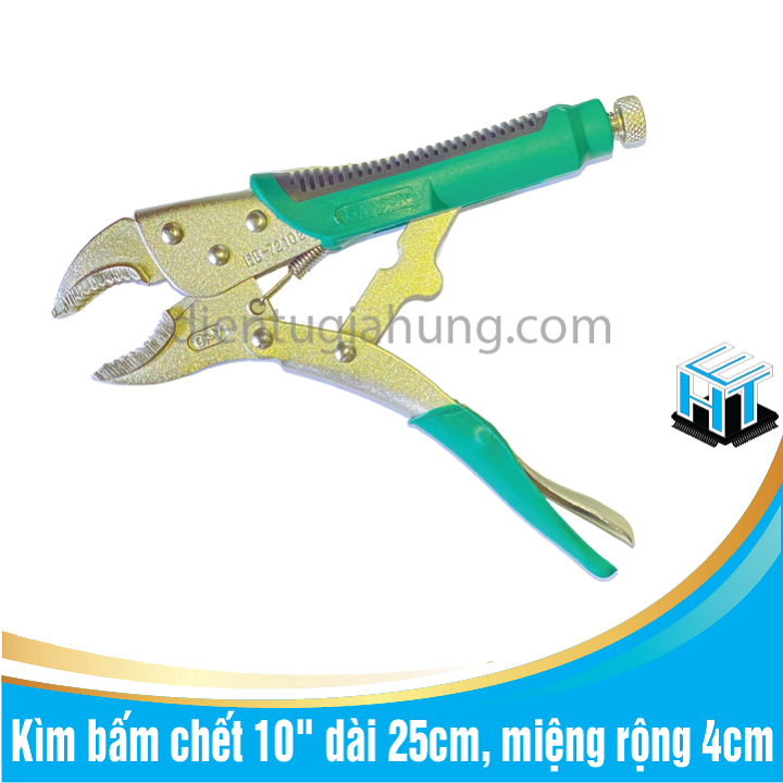 Kìm bấm chết 10" dài 25cm, miệng rộng 4cm hàng chất lượng