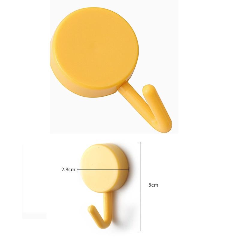 BỘ VỈ 10 MÓC NHỰA TRÒN DÁN TƯỜNG TREO ĐỒ VẬT SIÊU DÍNH CHỊU LỰC ĐẾN 2KG