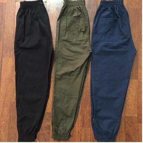 Quần jogger nam nữ trơn khóa chân cao cấp vải kaki xịn hàng quảng châu siêu cấp h2