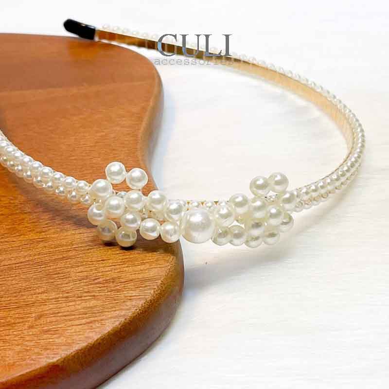 Băng đô cài tóc đính ngọc trai nhân tạo, nhiều mẫu xinh xắn style Hàn Quốc - Culi accessories