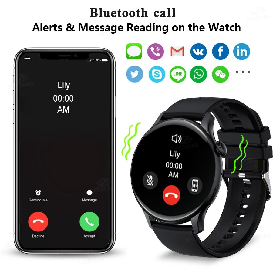 2023 Phụ nữ smartwatch mới 466*466 AMOLED 1.43 "Màn hình HD luôn hiển thị thời gian Bluetooth Gọi IP68 WaterProof Sports SMART WATCH