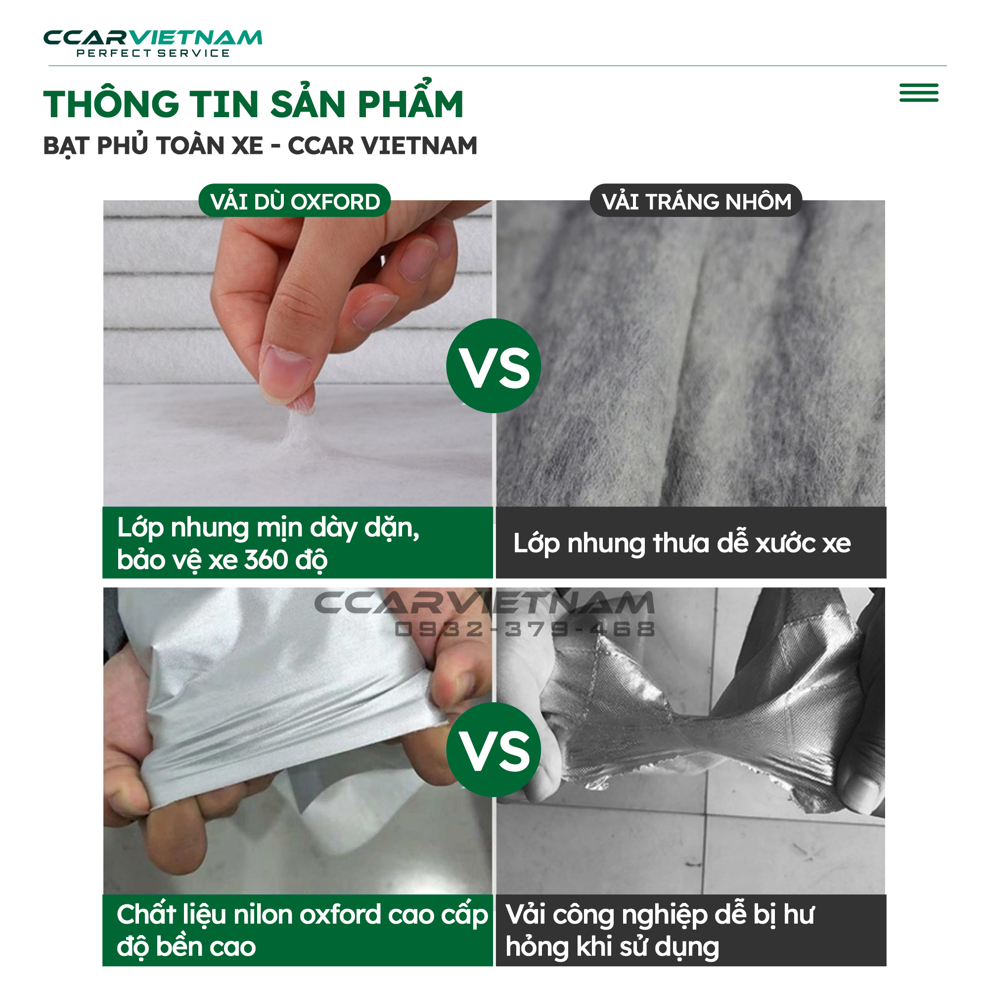 Bạt Che Ô Tô 5 Chỗ, 7 Chỗ Xe Con 4 Chỗ Chất Liệu Vải Dù Cao Cấp CCAR VIETNAM