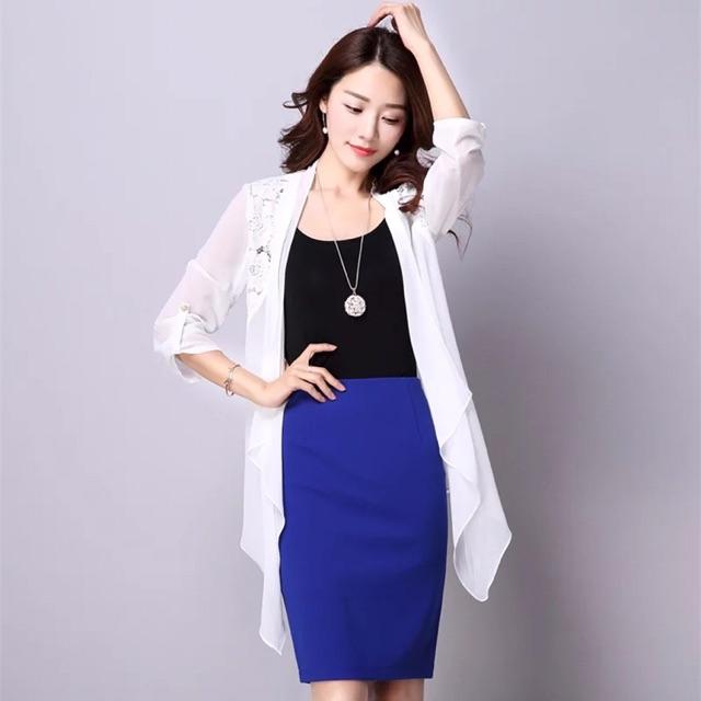 Chân váy bút chì vàng tươi, xanh rêu, ..... chất liệu tuyết mưa sẻ sau dáng dài