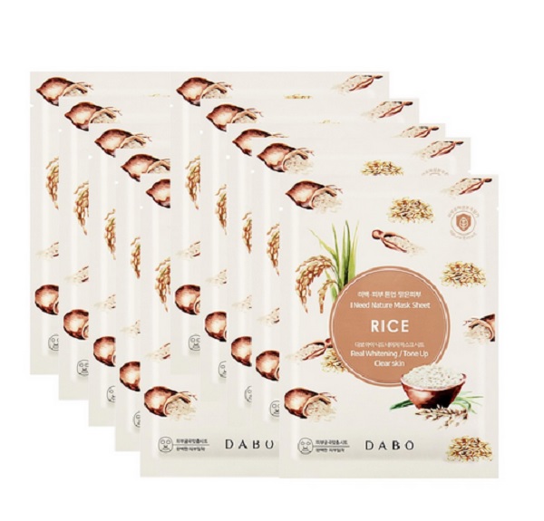 Bộ 10 miếng Mặt nạ Tinh chất Gạo cao cấp – DABO I NEED NATURE RICE