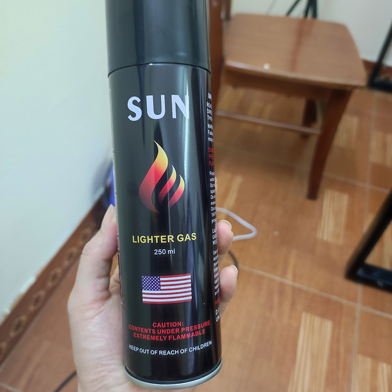 Bình Nạp Nhiên Liệu Sun Lighter , Bình Gas Bơm Bật Lửa Chuyên Dụng Dung Tích 250ML