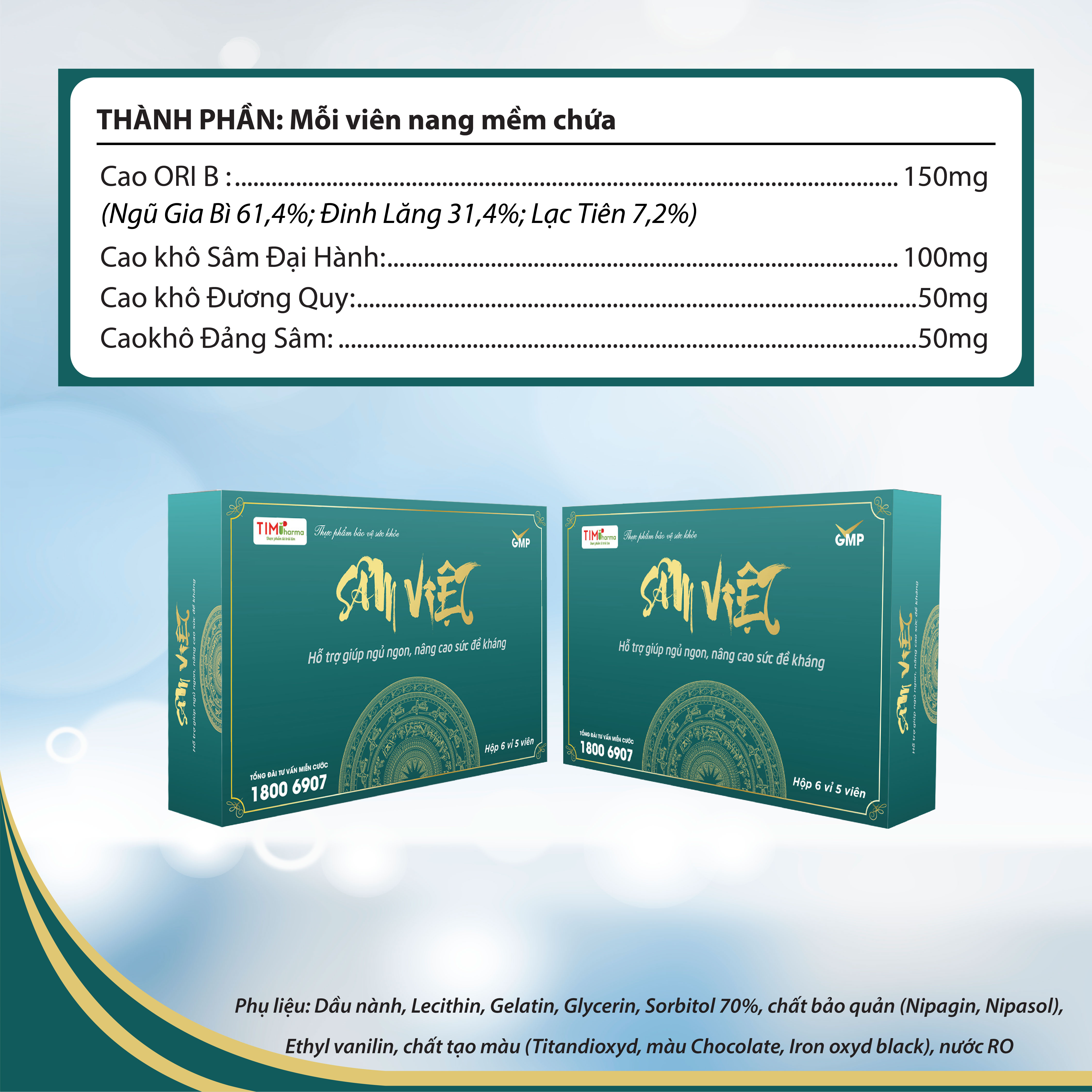 Sâm Việt - Hỗ trợ giúp ngủ ngon, nâng cao sức đề kháng