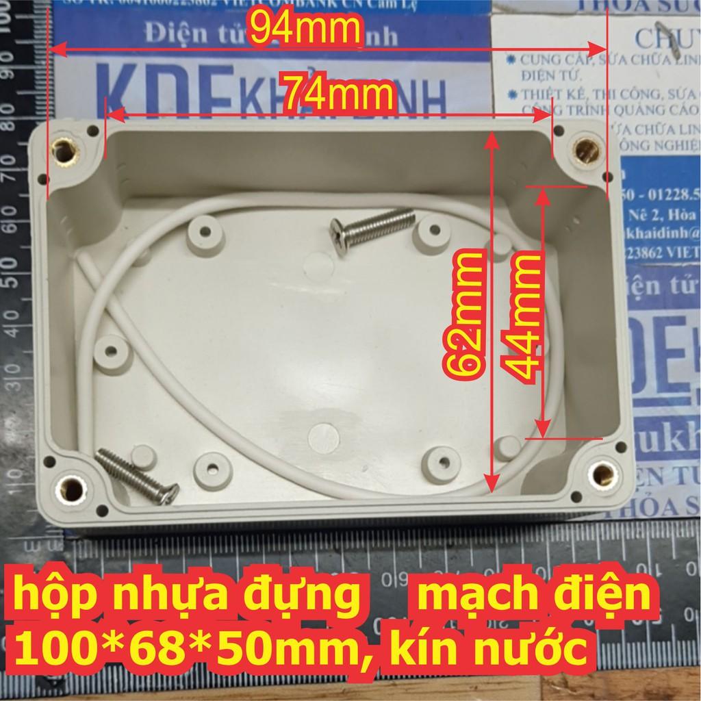 hộp nhựa hộp đựng mạch điện 100*68*50mm, kín nước, không tai ngoài màu trắng kde6743