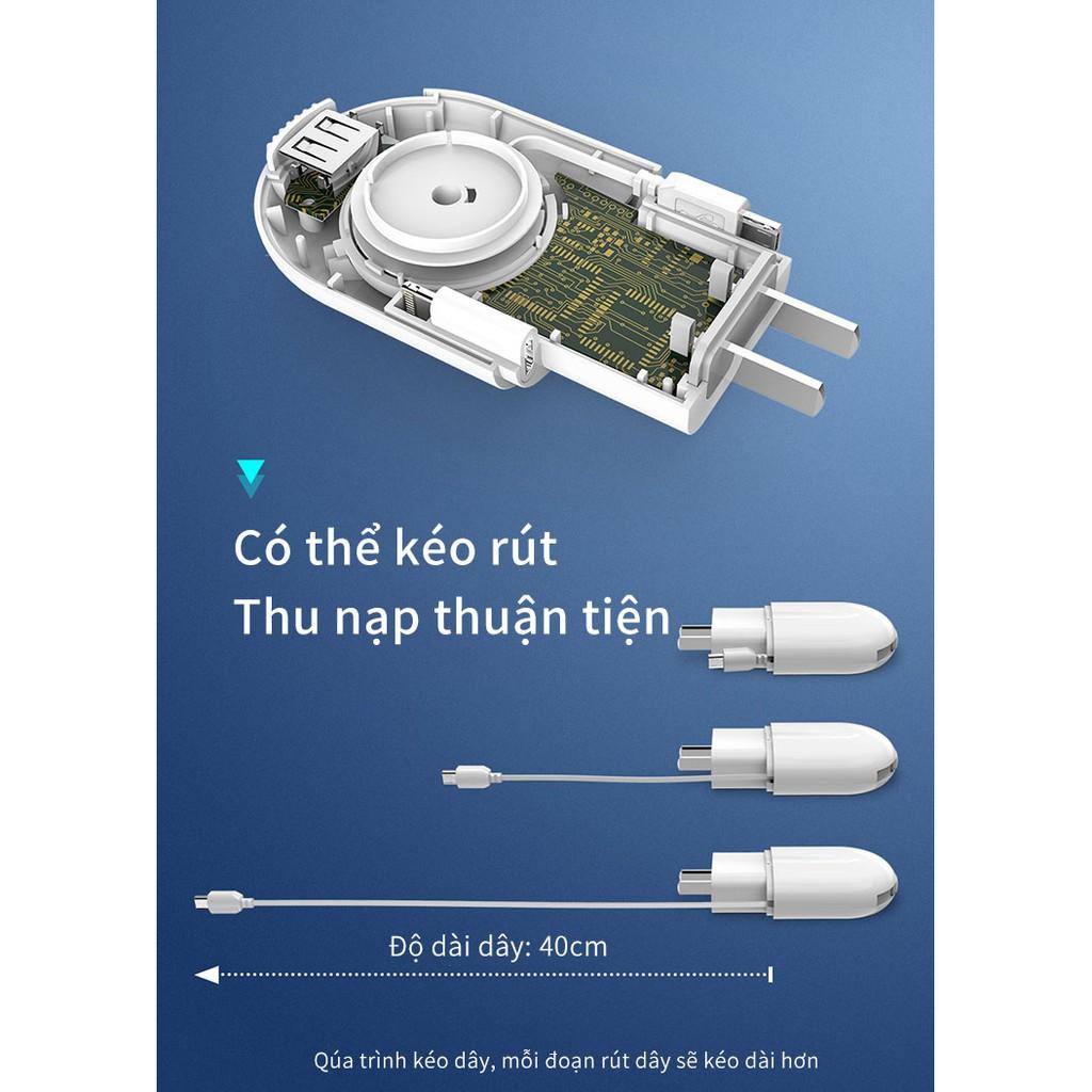 Cốc Sạc điện thoại dây co rút sạc nhanh chóng ERRY (kèm 3 đầu nối) - ShopToro - AsiaMart