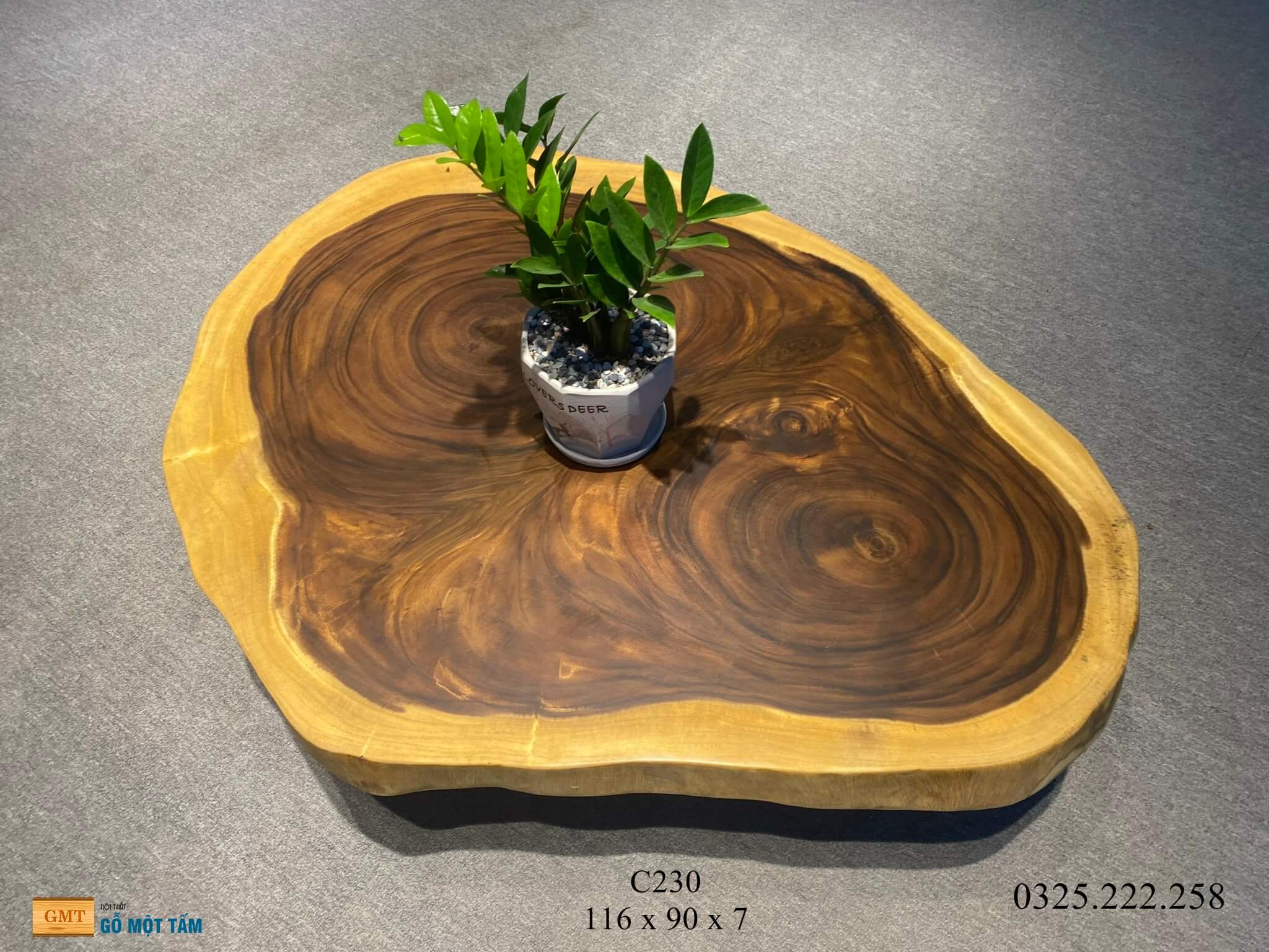 Bàn Phòng Khách Gỗ Me Tây, Bàn Cafe Gỗ Me Tây, Bàn Gỗ Me Tây Nguyên Tấm Dài 1,16m Rộng 90cm Dày 7cm