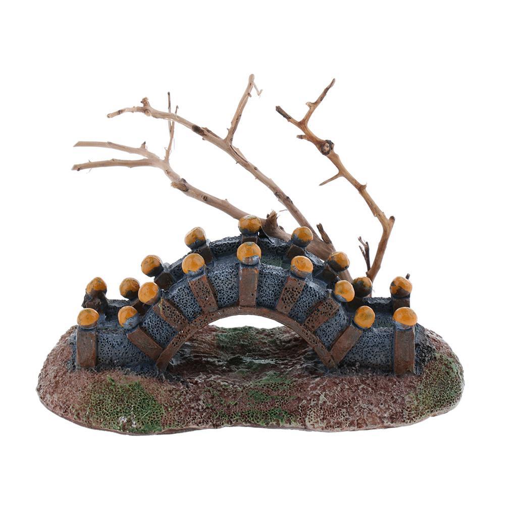 Reptile Vivarium Ornament Resin Tree Bark Aquarium Hiding