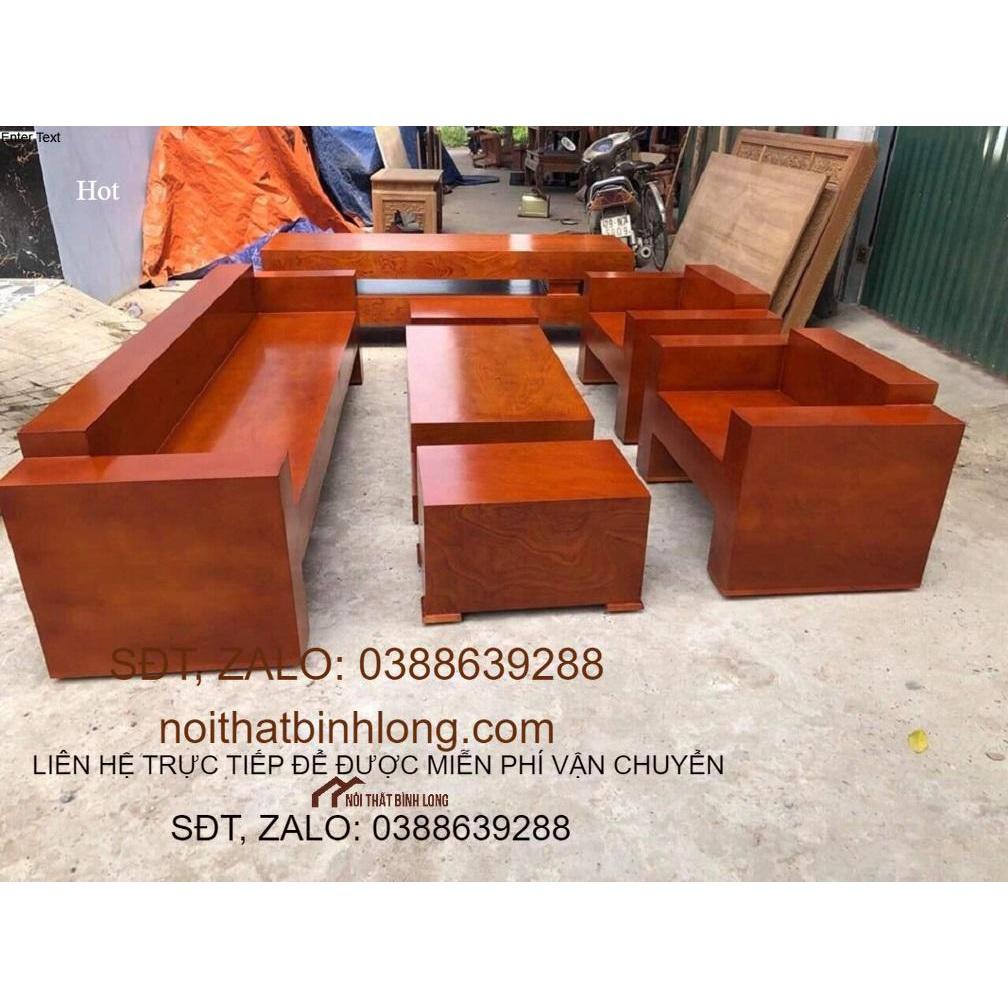 Bàn ghế Phòng Khách mặt tràn gỗ Xoan Đào